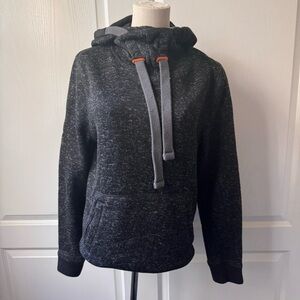 Men’s Superdry dark grey knit hoodie sz M